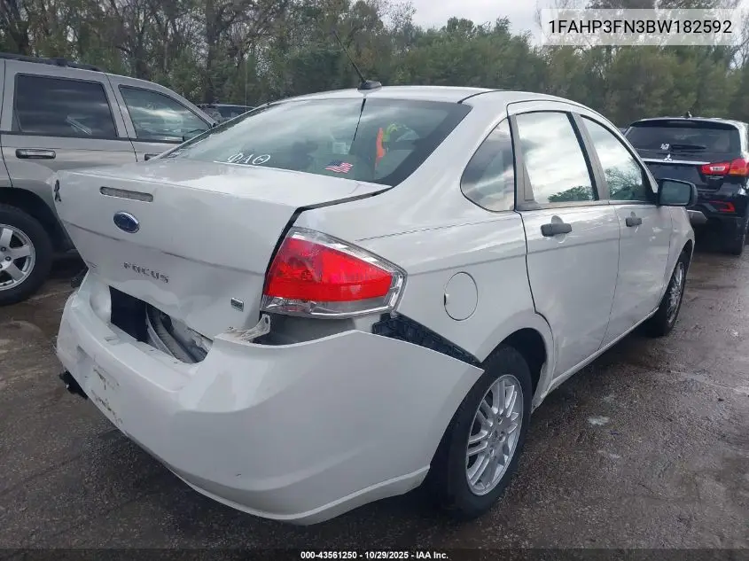 1FAHP3FN3BW182592 2011 Ford Focus Se