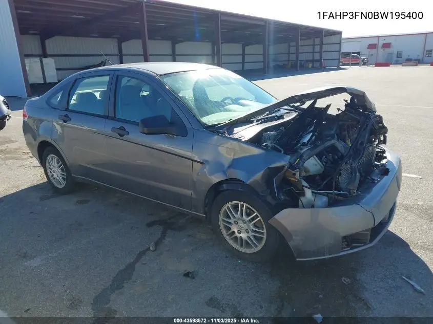 1FAHP3FN0BW195400 2011 Ford Focus Se