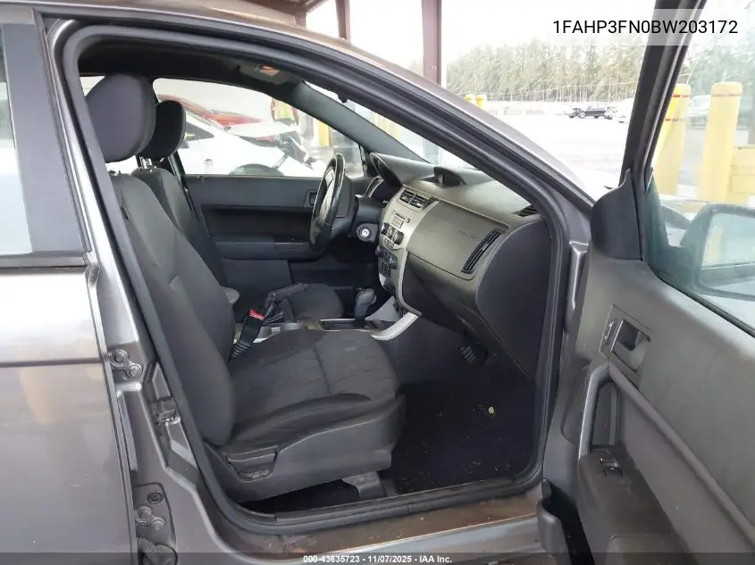 1FAHP3FN0BW203172 2011 Ford Focus Se