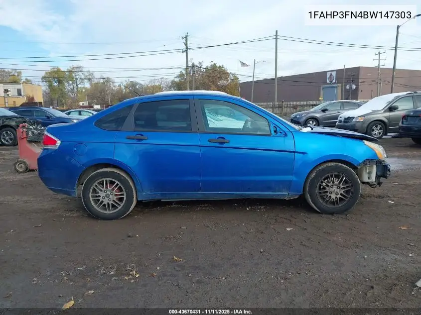 1FAHP3FN4BW147303 2011 Ford Focus Se