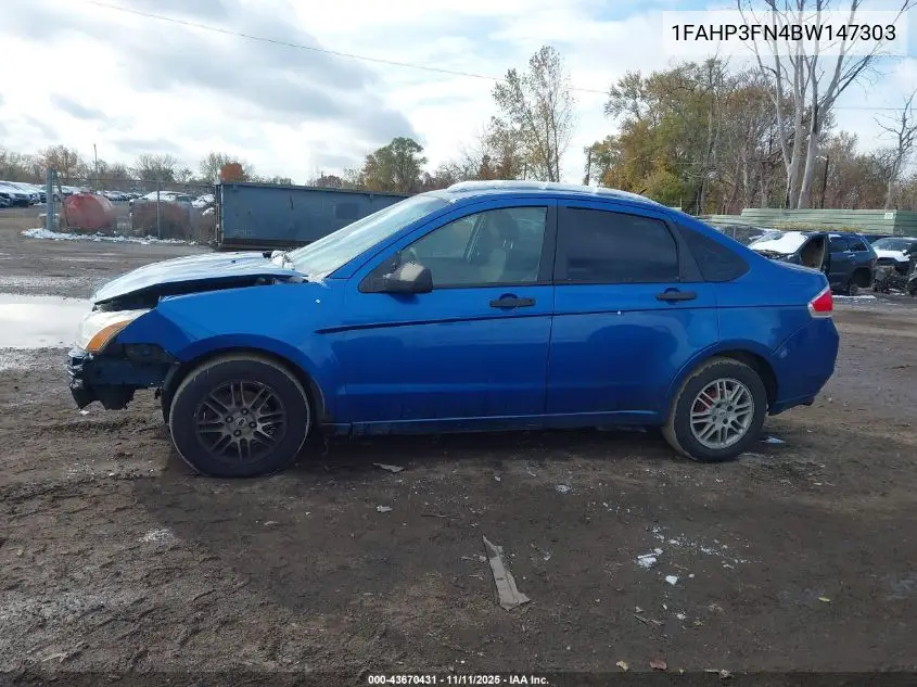 1FAHP3FN4BW147303 2011 Ford Focus Se