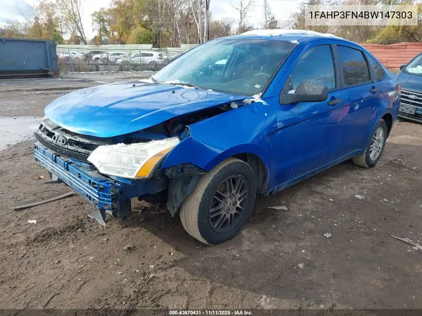 1FAHP3FN4BW147303 2011 Ford Focus Se