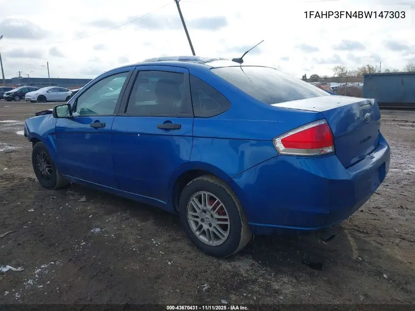 1FAHP3FN4BW147303 2011 Ford Focus Se
