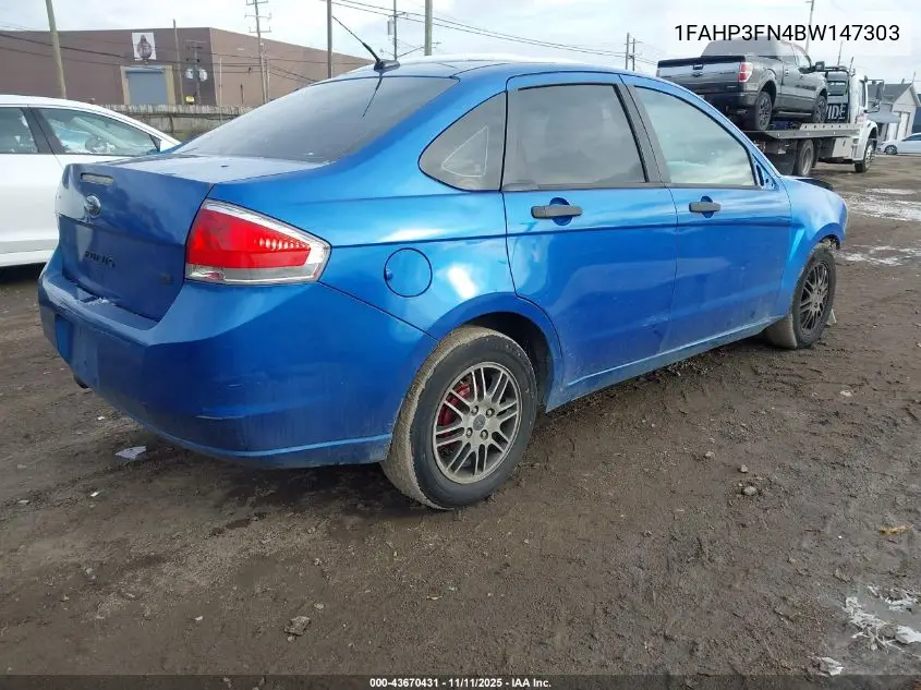 1FAHP3FN4BW147303 2011 Ford Focus Se