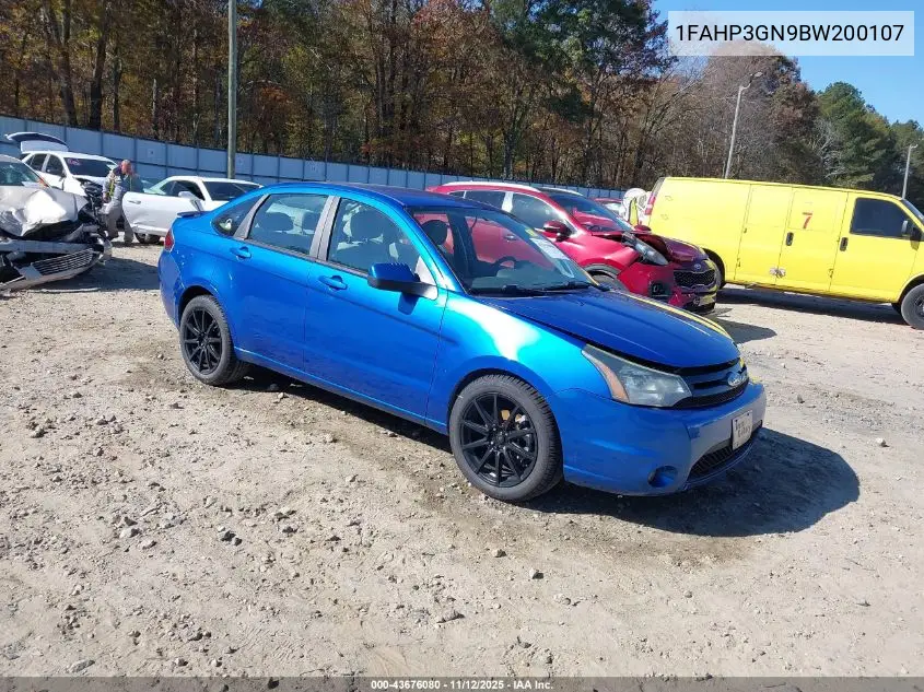 1FAHP3GN9BW200107 2011 Ford Focus Ses