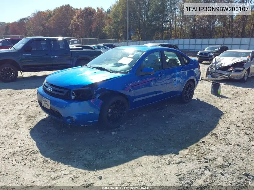 1FAHP3GN9BW200107 2011 Ford Focus Ses