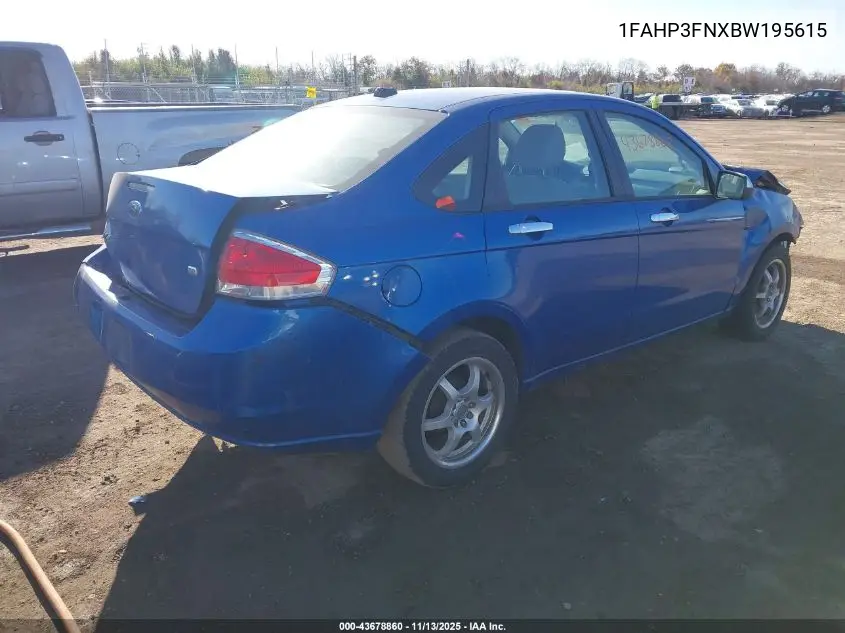 1FAHP3FNXBW195615 2011 Ford Focus Se