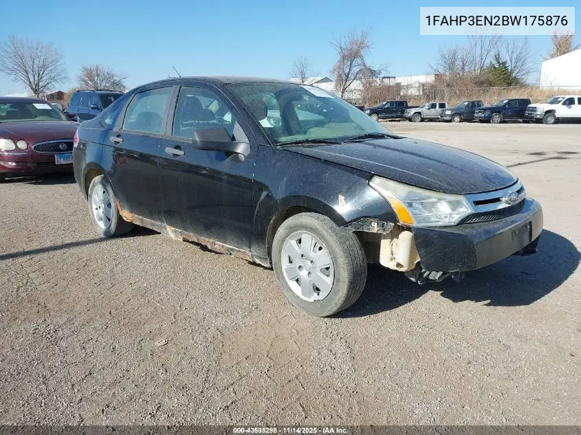 1FAHP3EN2BW175876 2011 Ford Focus S