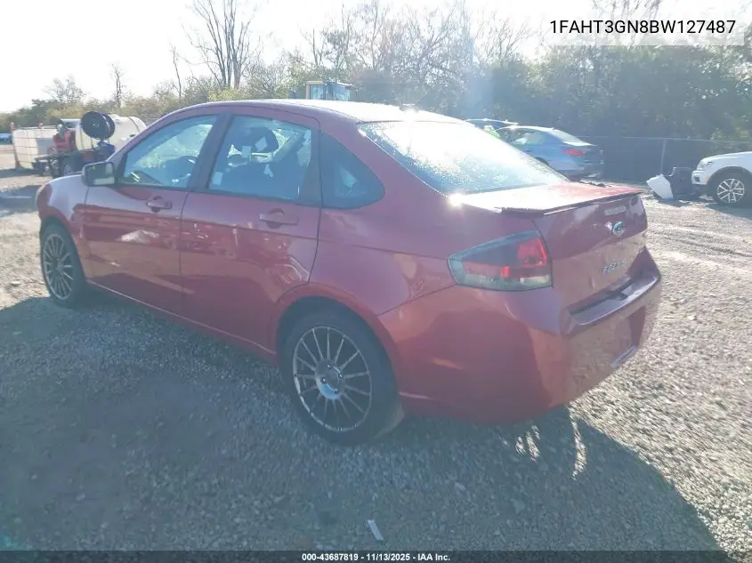 1FAHP3GN8BW127487 2011 Ford Focus Ses