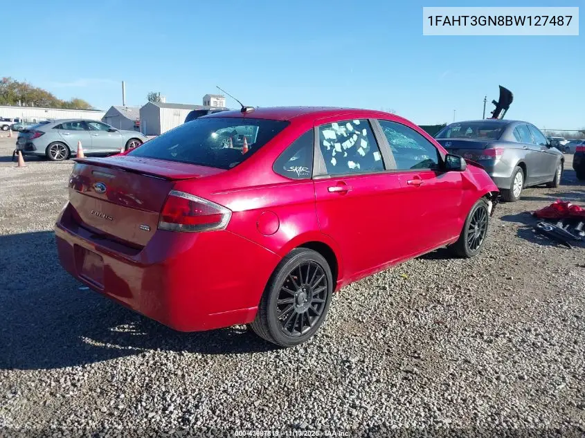 1FAHP3GN8BW127487 2011 Ford Focus Ses