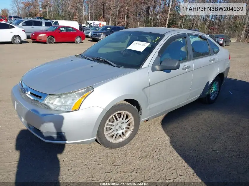 1FAHP3FN3BW204039 2011 Ford Focus Se