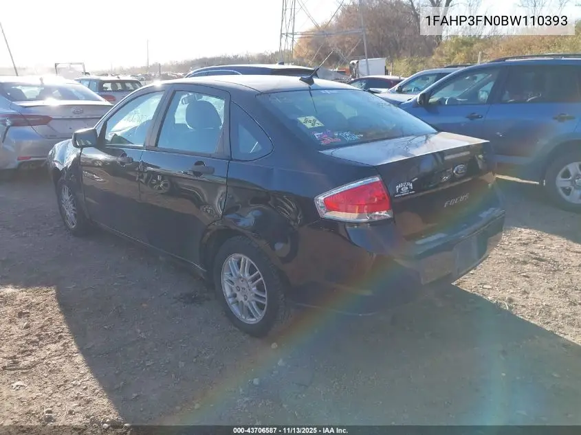 1FAHP3FN0BW110393 2011 Ford Focus Se