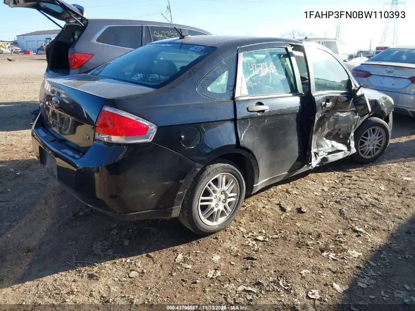 1FAHP3FN0BW110393 2011 Ford Focus Se