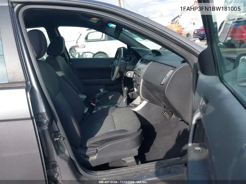 1FAHP3FN1BW181005 2011 Ford Focus Se