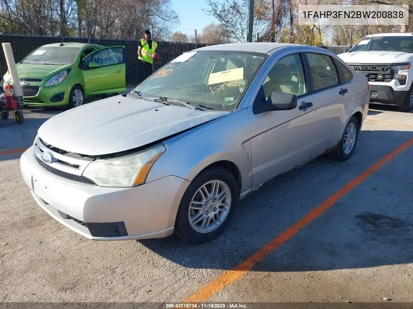1FAHP3FN2BW200838 2011 Ford Focus Se