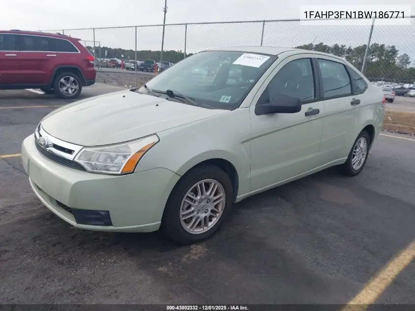 1FAHP3FN1BW186771 2011 Ford Focus Se