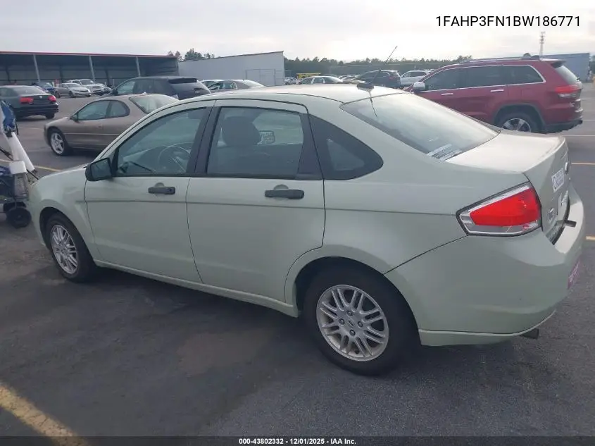 1FAHP3FN1BW186771 2011 Ford Focus Se