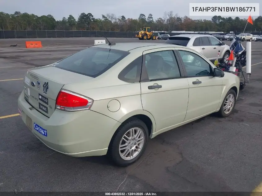 1FAHP3FN1BW186771 2011 Ford Focus Se