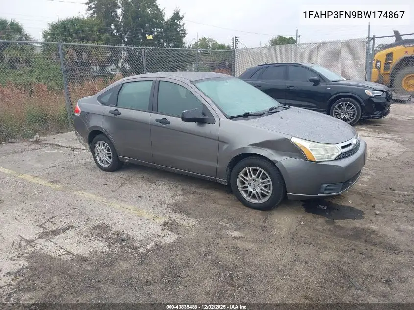 1FAHP3FN9BW174867 2011 Ford Focus Se