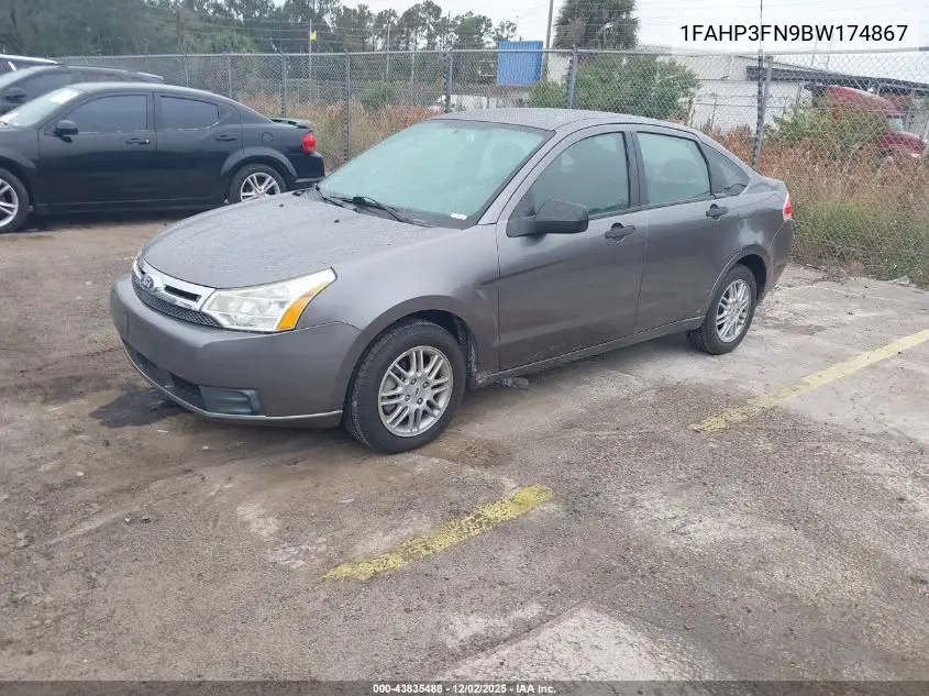 1FAHP3FN9BW174867 2011 Ford Focus Se