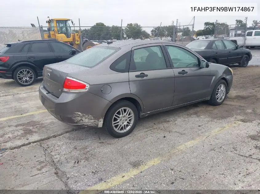 1FAHP3FN9BW174867 2011 Ford Focus Se