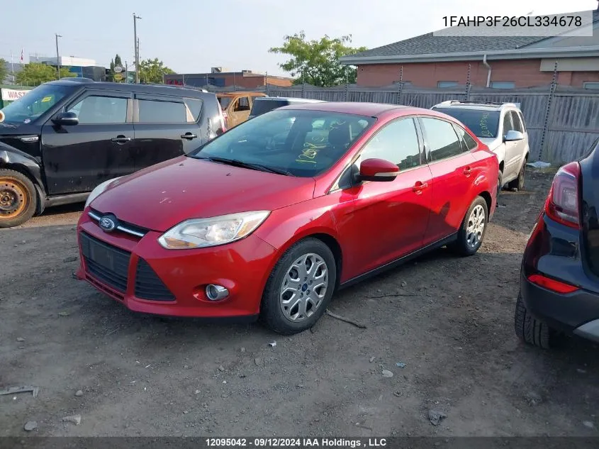 1FAHP3F26CL334678 2012 Ford Focus Se