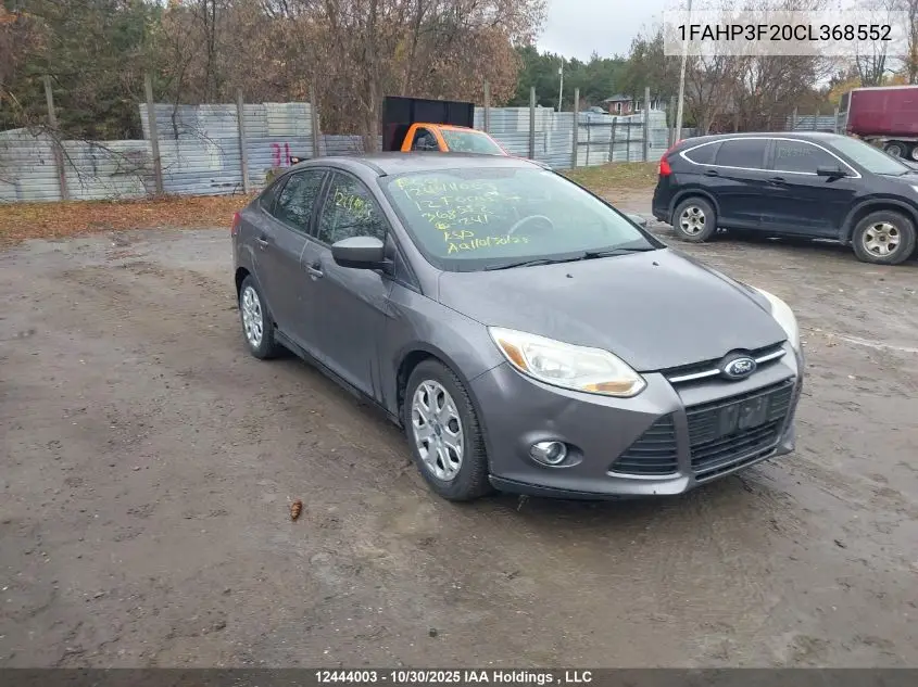 1FAHP3F20CL368552 2012 Ford Focus Se