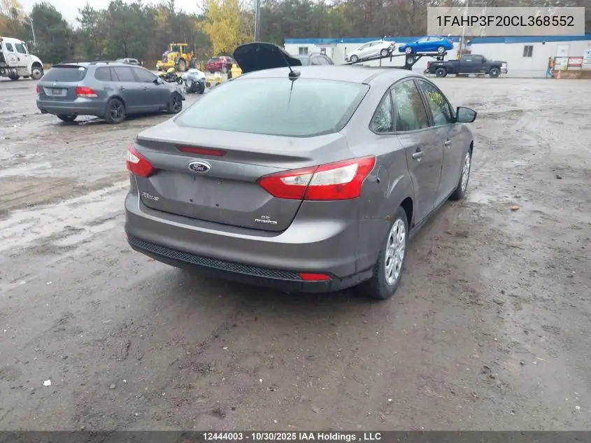 1FAHP3F20CL368552 2012 Ford Focus Se