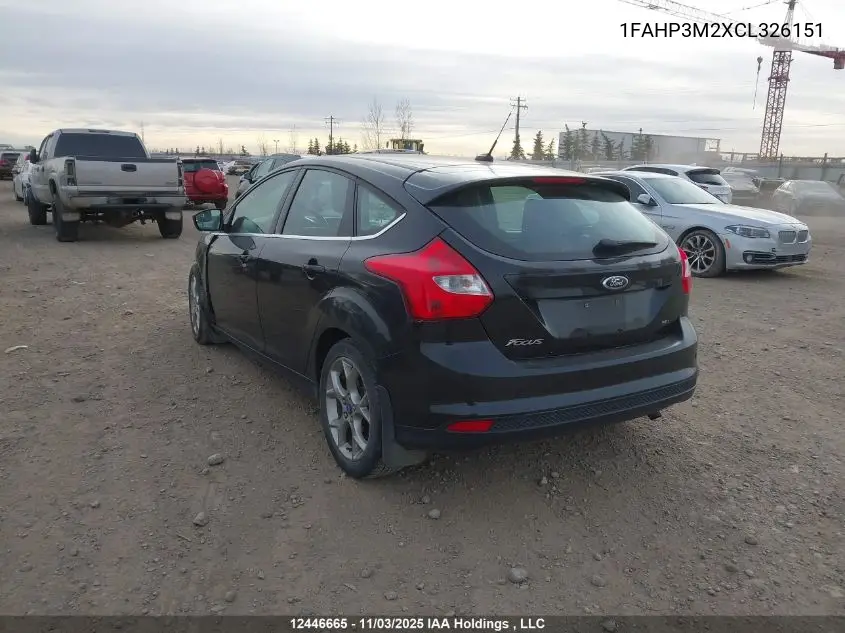 1FAHP3M2XCL326151 2012 Ford Focus Sel