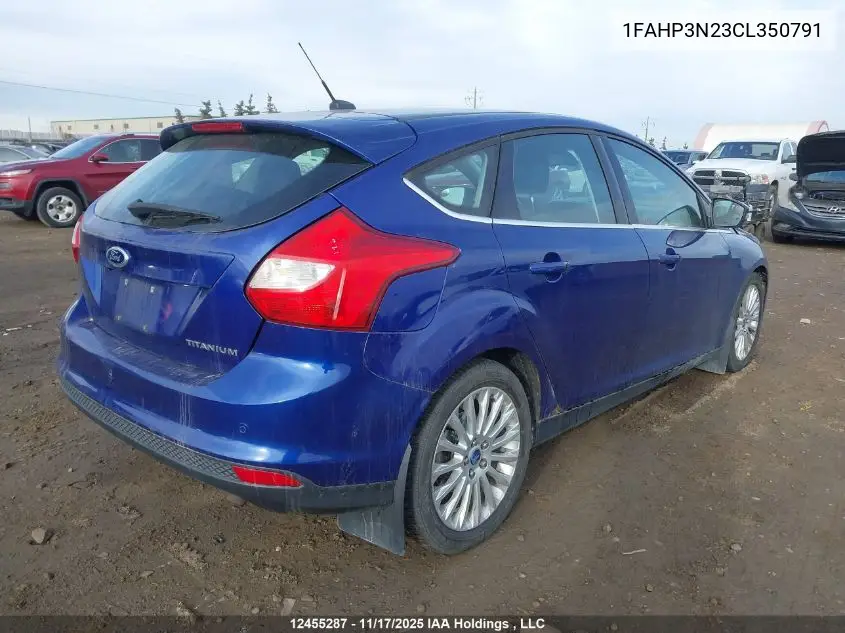 1FAHP3N23CL350791 2012 Ford Focus Titanium