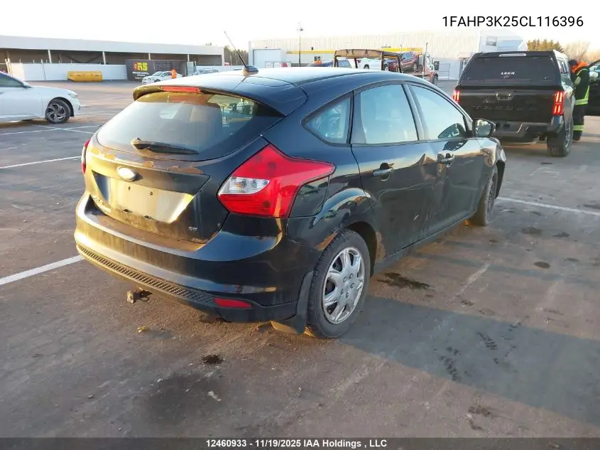1FAHP3K25CL116396 2012 Ford Focus Se