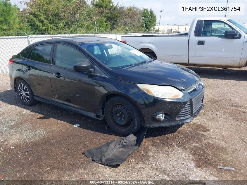 1FAHP3F2XCL361754 2012 Ford Focus Se