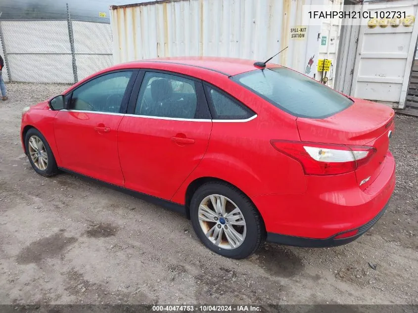 1FAHP3H21CL102731 2012 Ford Focus Sel