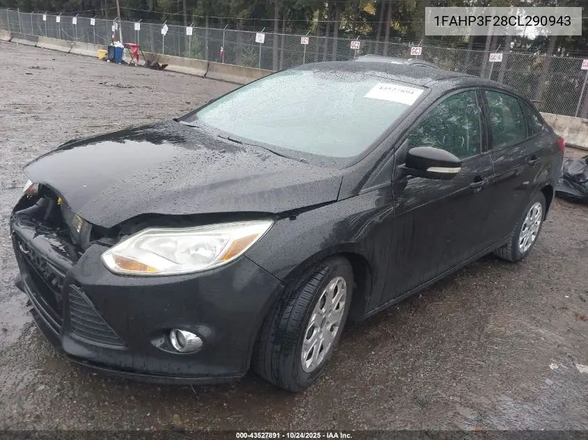 1FAHP3F28CL290943 2012 Ford Focus Se