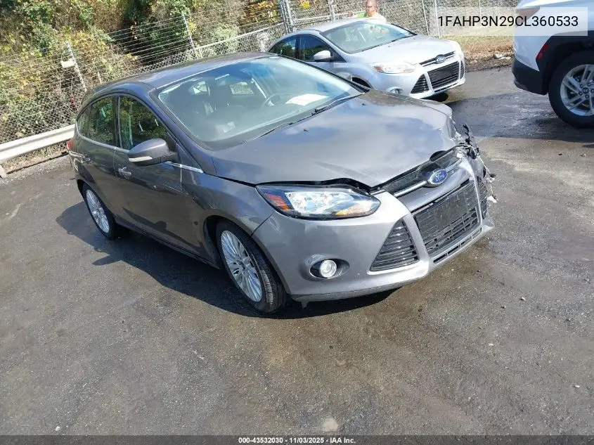 1FAHP3N29CL360533 2012 Ford Focus Titanium
