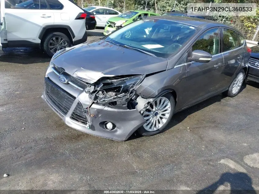 1FAHP3N29CL360533 2012 Ford Focus Titanium