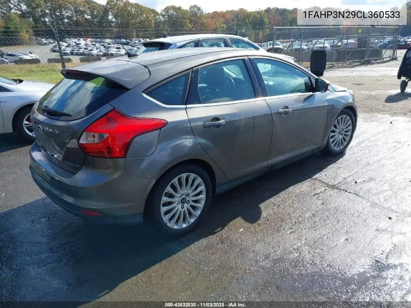 1FAHP3N29CL360533 2012 Ford Focus Titanium