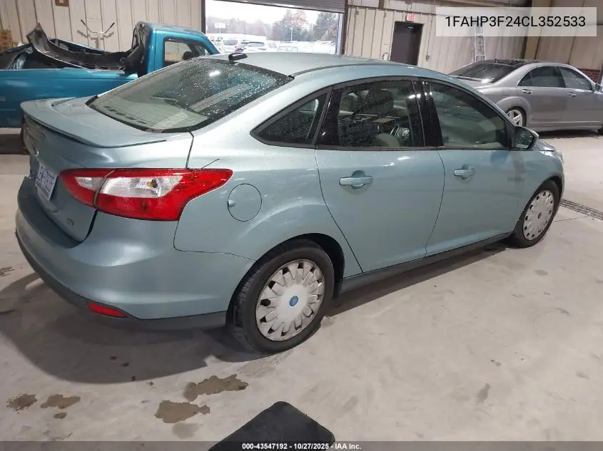 1FAHP3F24CL352533 2012 Ford Focus Se