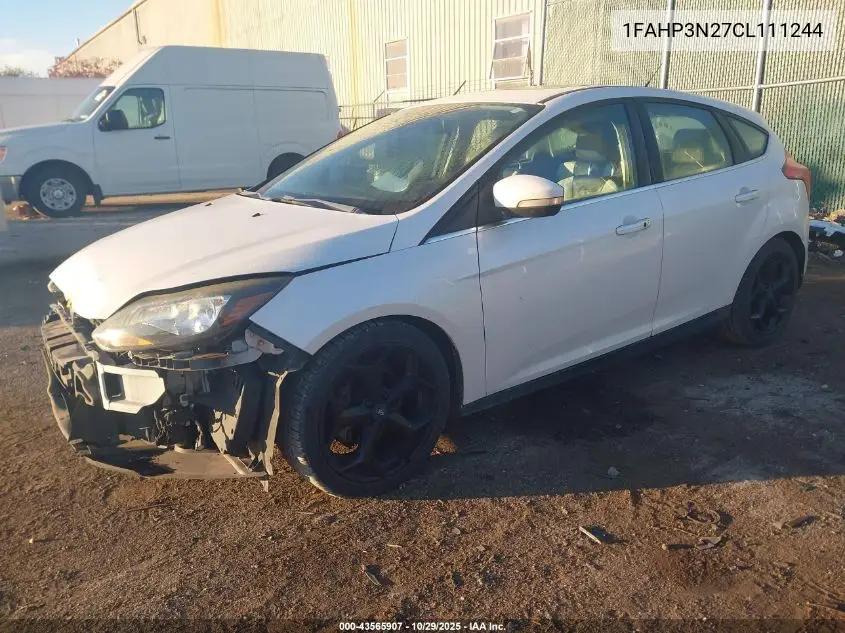 1FAHP3N27CL111244 2012 Ford Focus Titanium