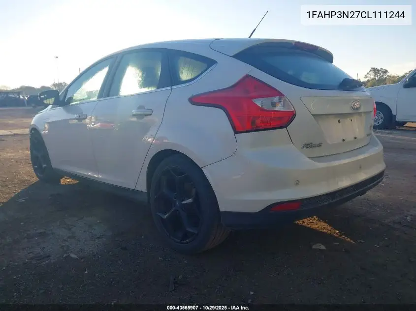 1FAHP3N27CL111244 2012 Ford Focus Titanium
