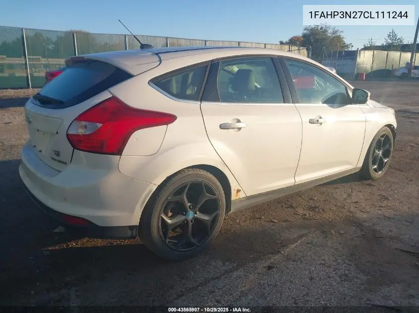 1FAHP3N27CL111244 2012 Ford Focus Titanium