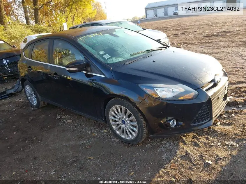 1FAHP3N23CL214032 2012 Ford Focus Titanium