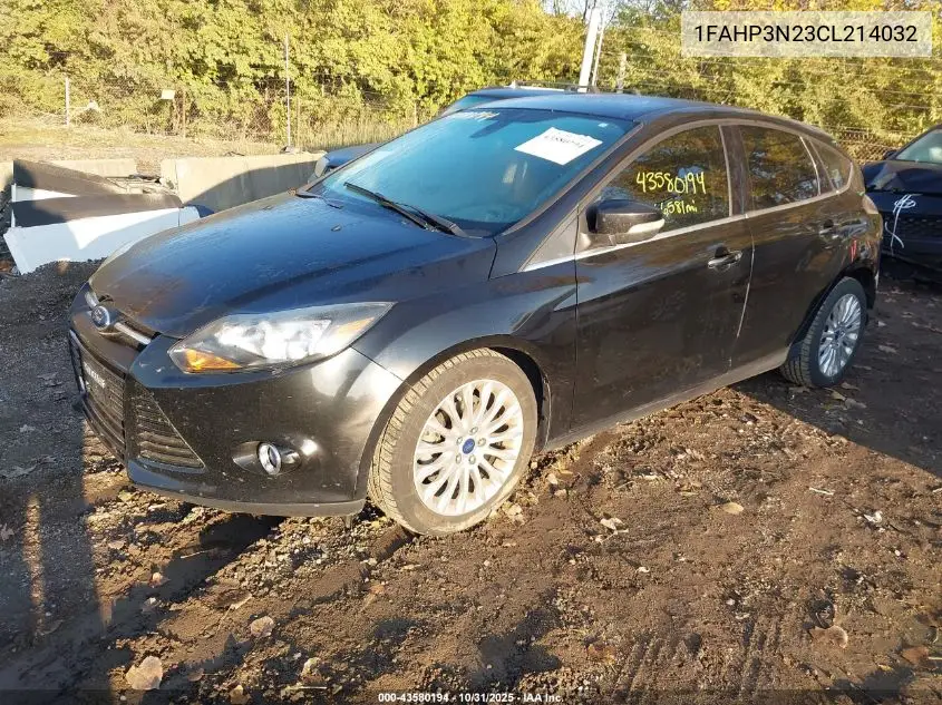 1FAHP3N23CL214032 2012 Ford Focus Titanium