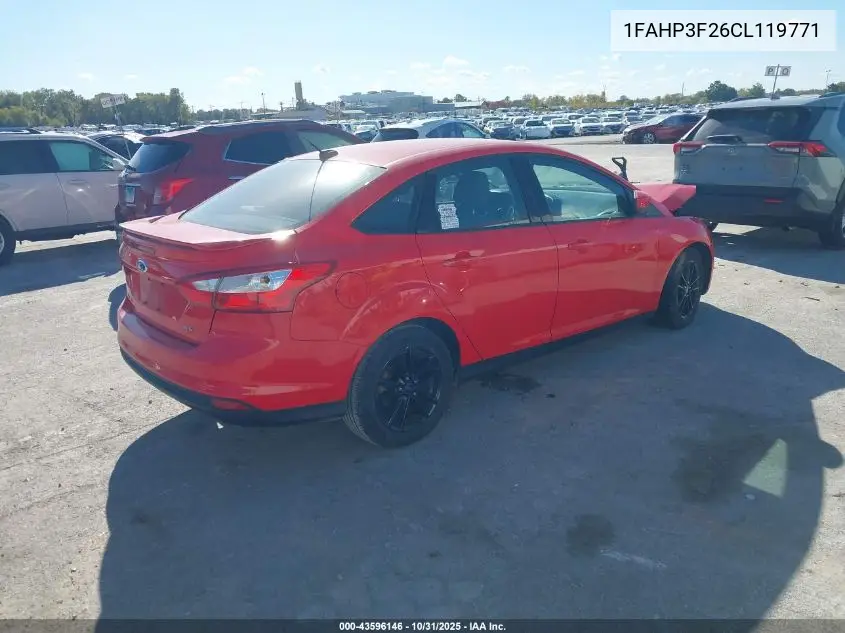 1FAHP3F26CL119771 2012 Ford Focus Se
