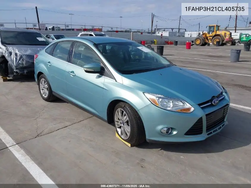 1FAHP3H21CL405735 2012 Ford Focus Sel