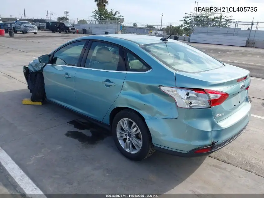 1FAHP3H21CL405735 2012 Ford Focus Sel