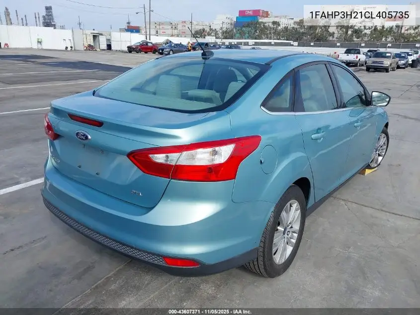 1FAHP3H21CL405735 2012 Ford Focus Sel