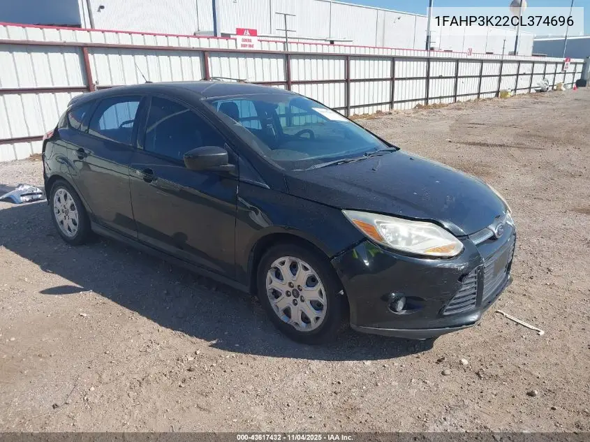 1FAHP3K22CL374696 2012 Ford Focus Se