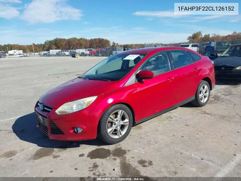 1FAHP3F22CL126152 2012 Ford Focus Se