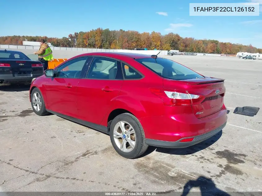 1FAHP3F22CL126152 2012 Ford Focus Se